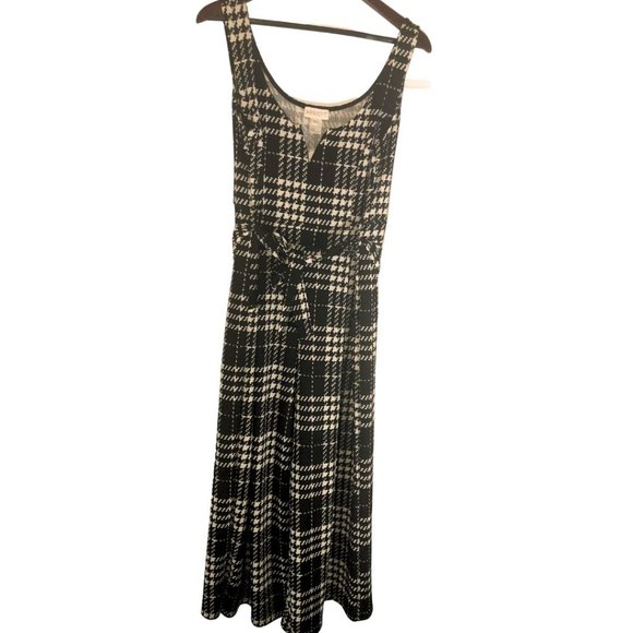 APRICOT Houndstooth Wide-Leg Jumpsuit In Size Large - Picture 5 of 6